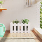 Plantenbak 60x30x30 cm massief grenenhout wit