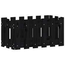 Plantenbak Met Hekontwerp 60X30X30 Cm Massief Grenenhout Zwart