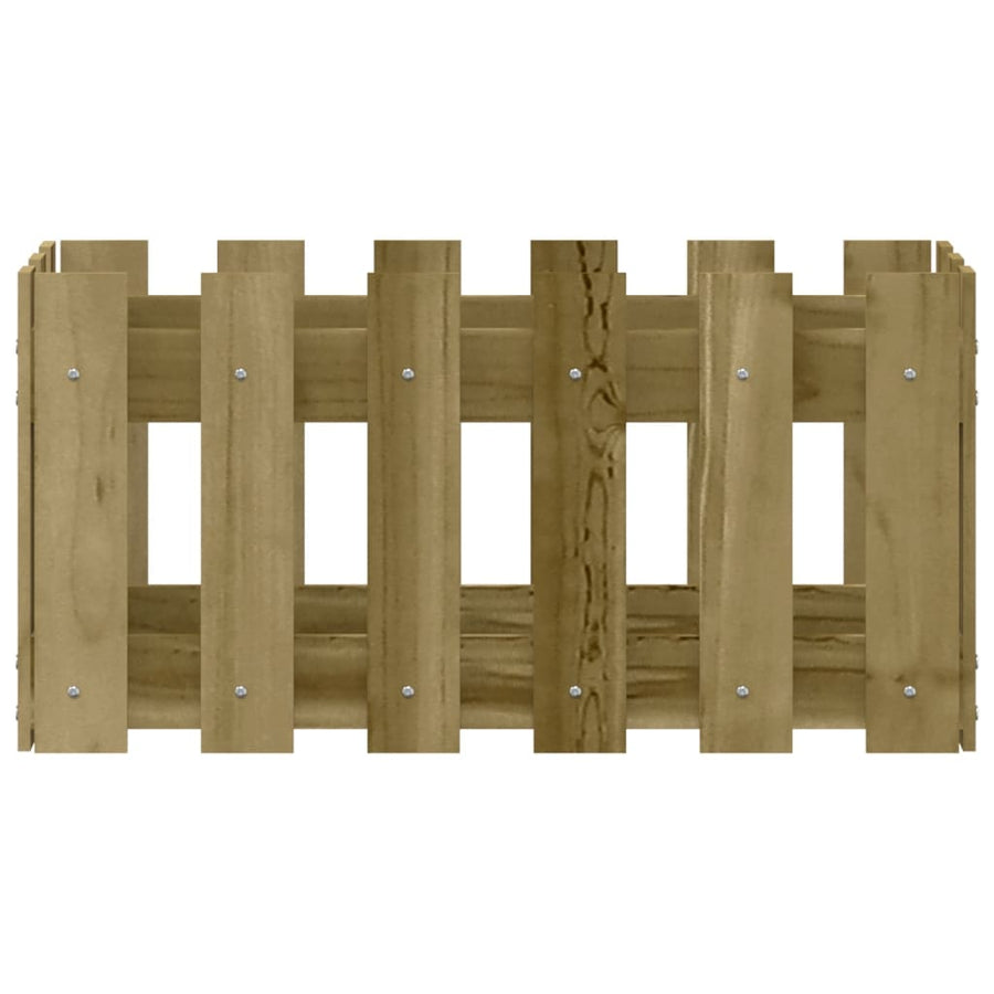 Plantenbak Met Hekontwerp 60X30X30 Cm Geïmpregneerd Grenenhout