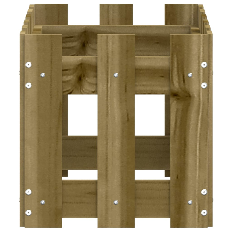 Plantenbak Met Hekontwerp 60X30X30 Cm Geïmpregneerd Grenenhout
