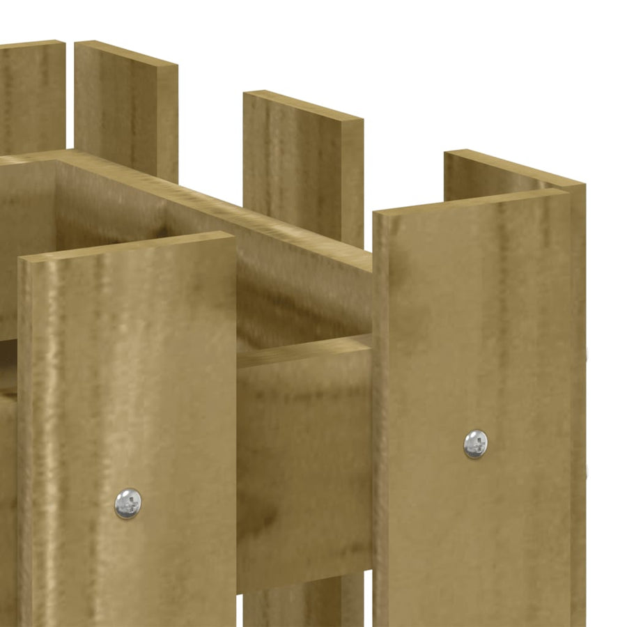Plantenbak Met Hekontwerp 60X30X30 Cm Geïmpregneerd Grenenhout