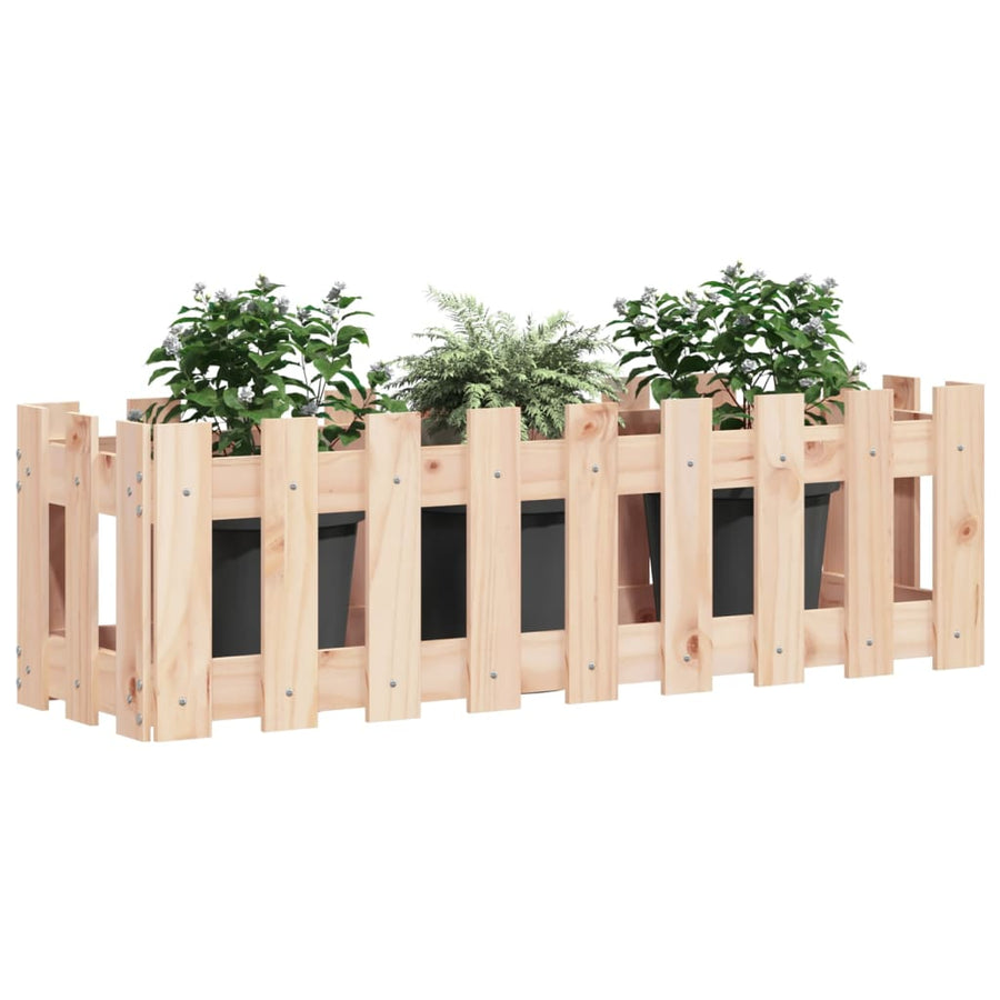 Plantenbak Verhoogd Met Hekontwerp 100X30X30 Cm Grenenhout