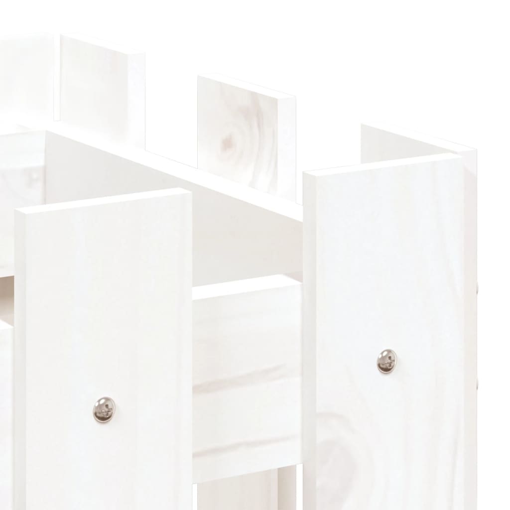 Plantenbak Verhoogd Hekontwerp 100X30X30 Cm Grenenhout Wit