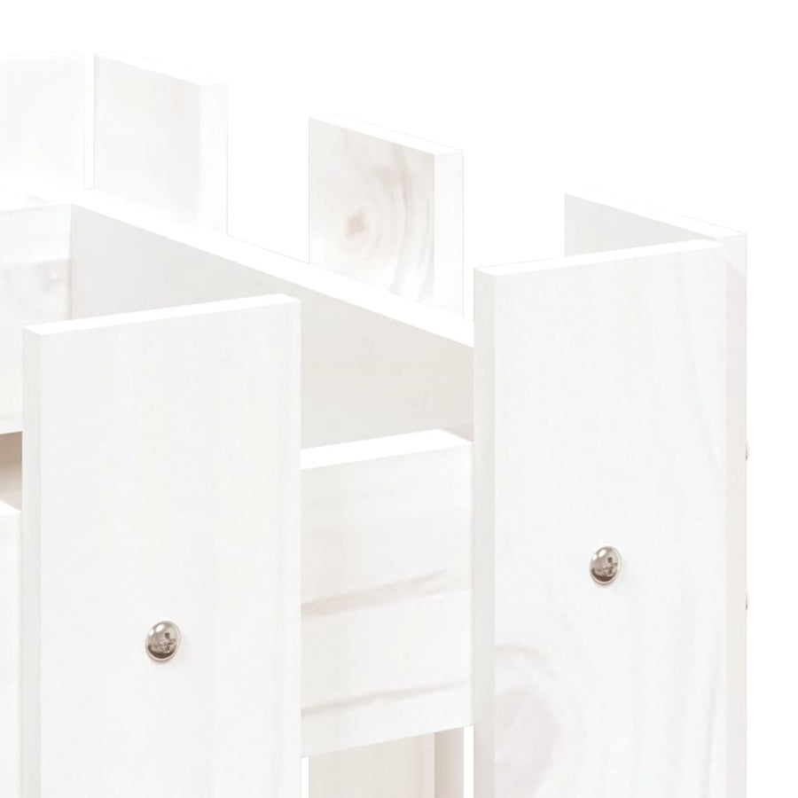 Plantenbak Verhoogd Hekontwerp 100X30X30 Cm Grenenhout Wit