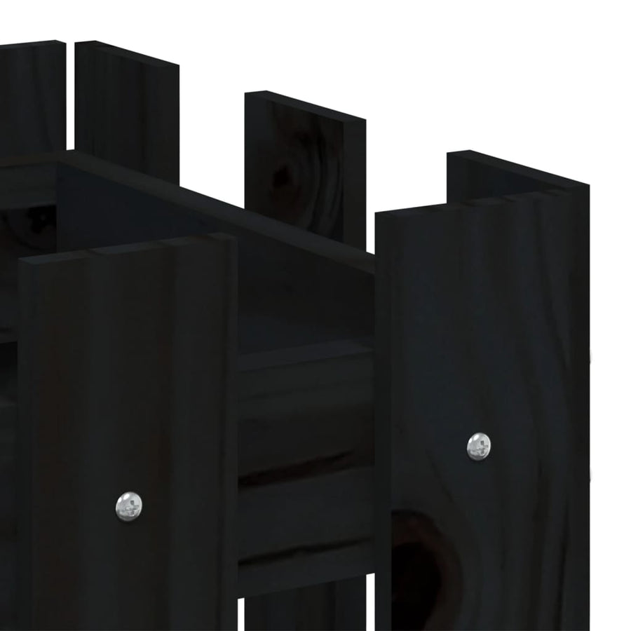 Plantenbak Verhoogd Hekontwerp 100X30X30 Cm Grenenhout Zwart