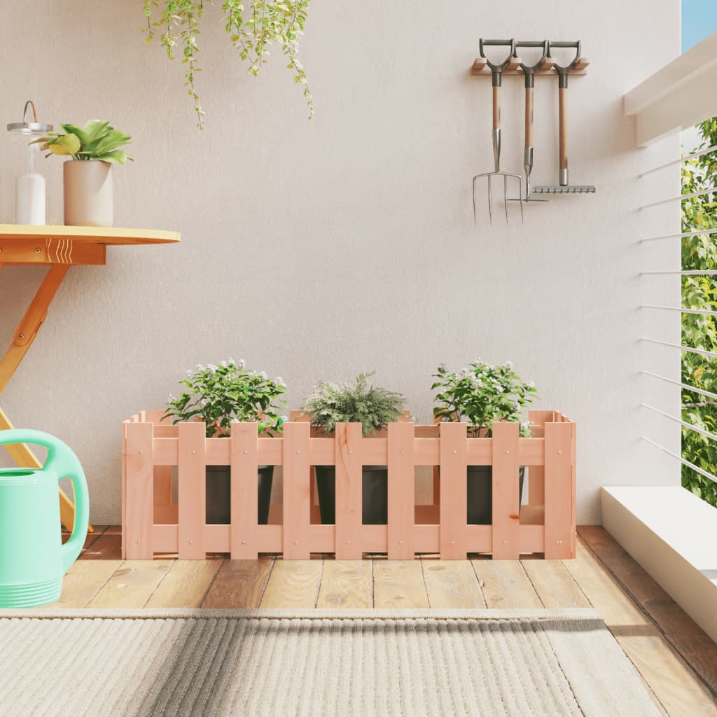 Plantenbak Verhoogd Hekontwerp 100X30X30 Cm Massief Douglashout