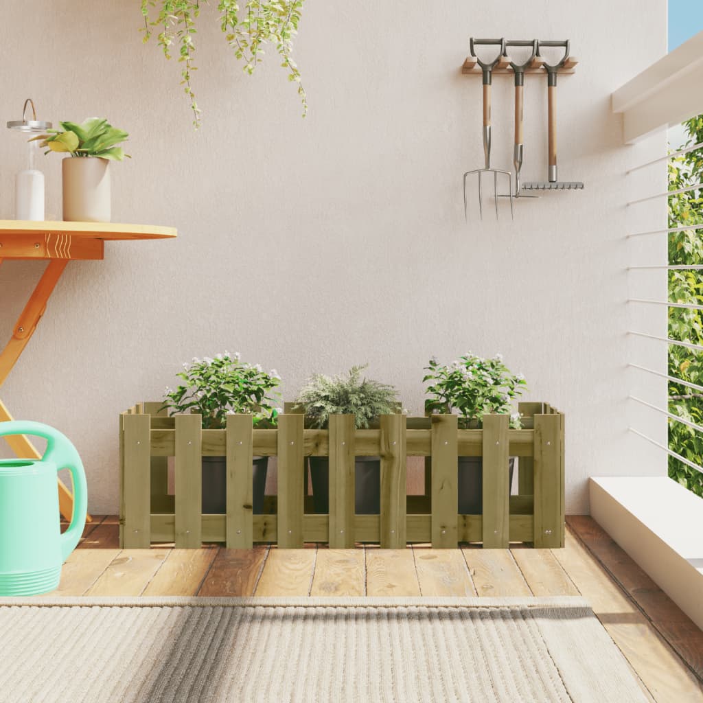 Plantenbak Verhoogd Hekontwerp 100X30X30 Cm Geïmpregneerd Hout
