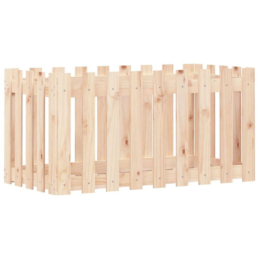 Plantenbak Verhoogd Met Hekontwerp 100X50X50 Cm Grenenhout
