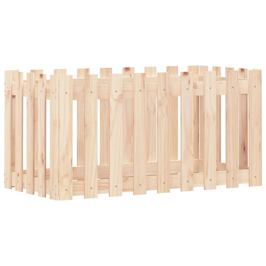 Plantenbak Verhoogd Met Hekontwerp 100X50X50 Cm Grenenhout
