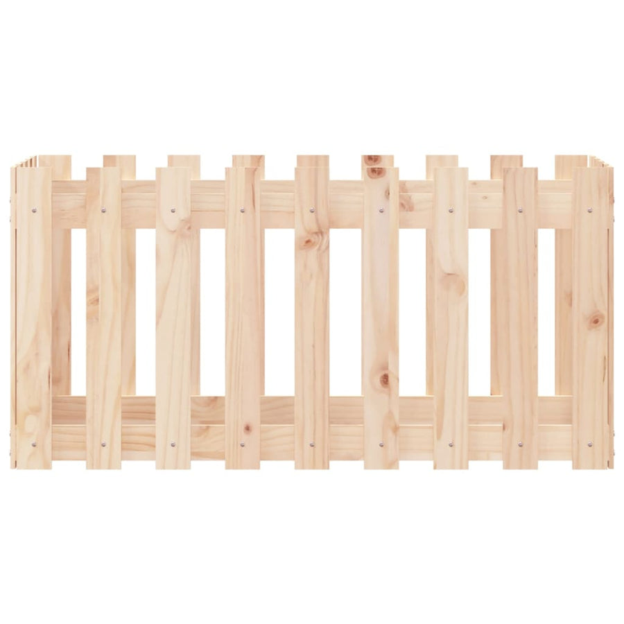 Plantenbak Verhoogd Met Hekontwerp 100X50X50 Cm Grenenhout