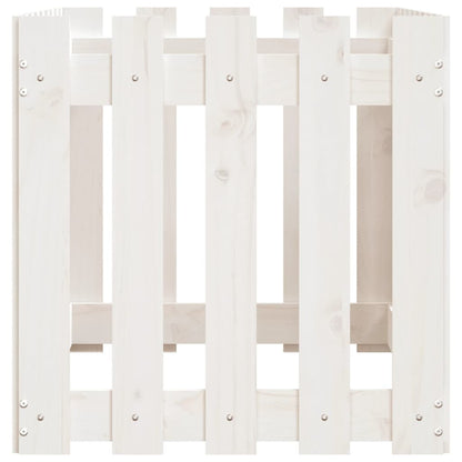 Plantenbak Verhoogd Hekontwerp 100X50X50 Cm Grenenhout Wit
