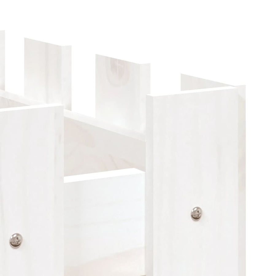 Plantenbak Verhoogd Hekontwerp 100X50X50 Cm Grenenhout Wit