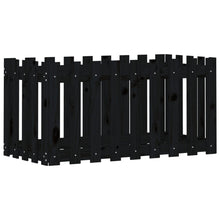 Plantenbak Verhoogd Hekontwerp 100X50X50 Cm Grenenhout Zwart