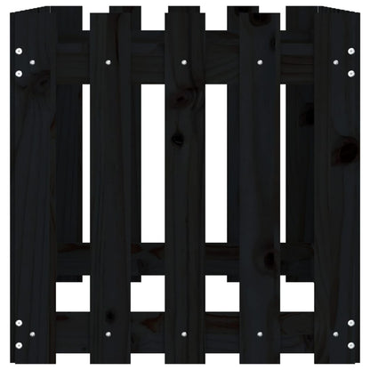Plantenbak Verhoogd Hekontwerp 100X50X50 Cm Grenenhout Zwart