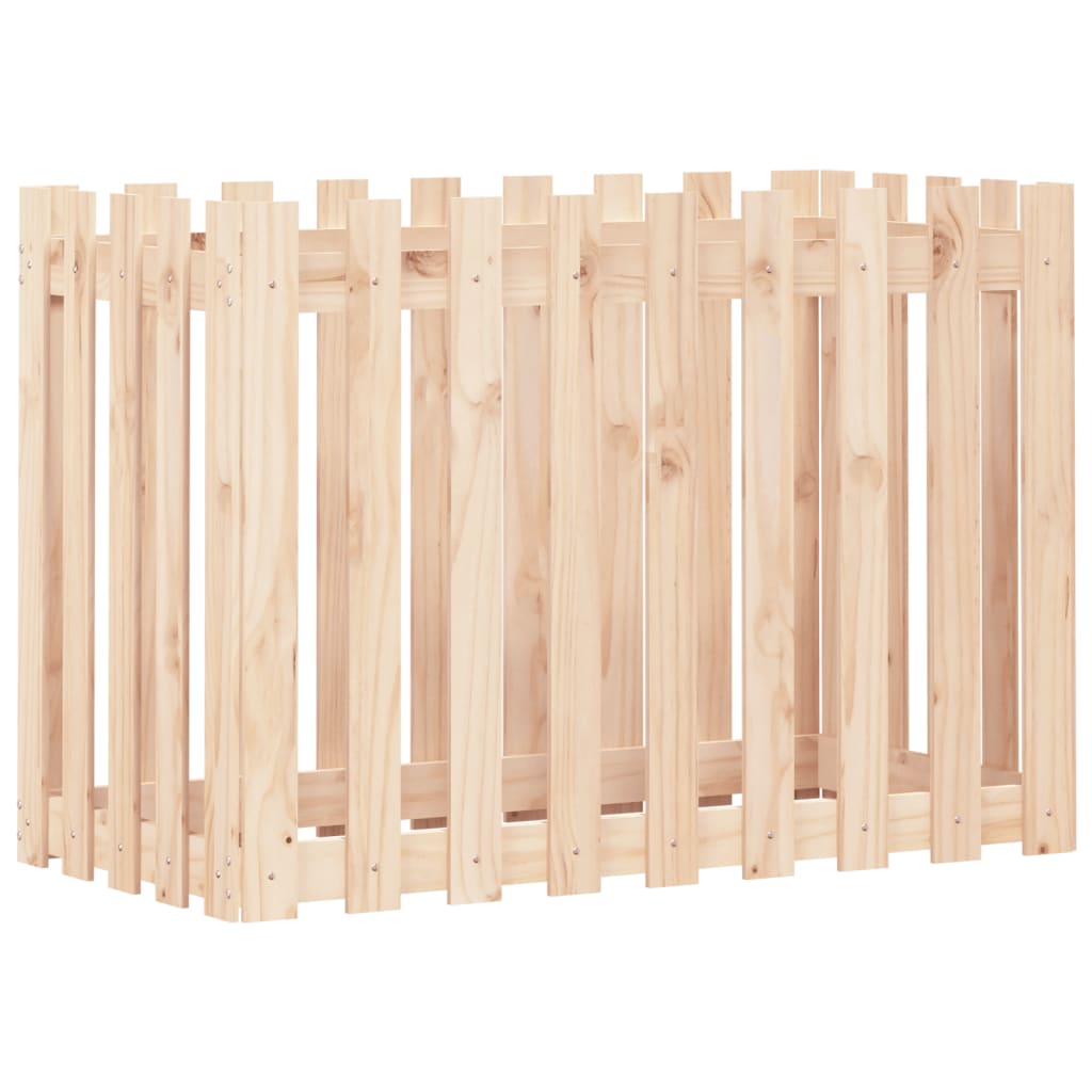 Plantenbak Verhoogd Met Hekontwerp 100X50X70 Cm Grenenhout
