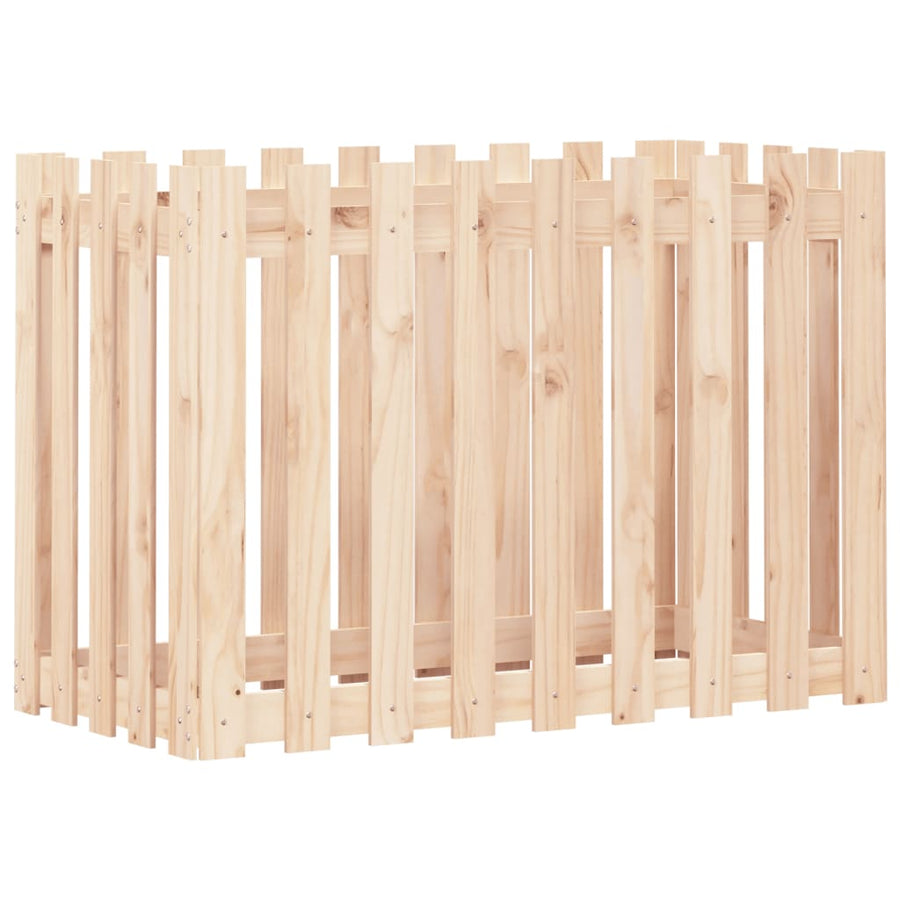 Plantenbak Verhoogd Met Hekontwerp 100X50X70 Cm Grenenhout