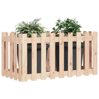 Plantenbak Verhoogd Met Hekontwerp 100X50X70 Cm Grenenhout