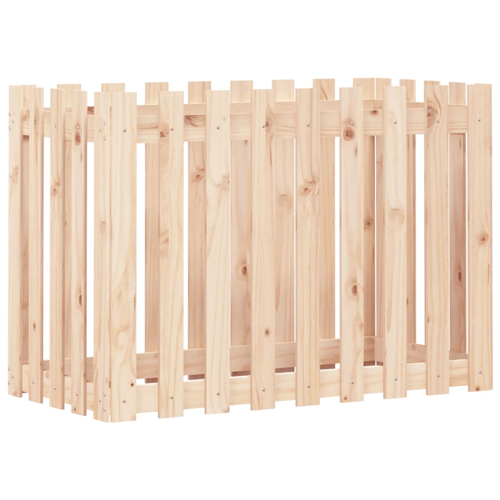 Plantenbak Verhoogd Met Hekontwerp 100X50X70 Cm Grenenhout