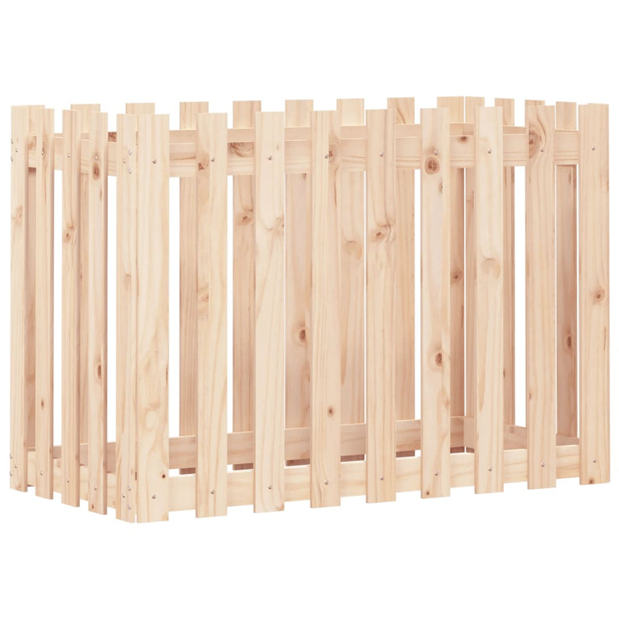 Plantenbak Verhoogd Met Hekontwerp 100X50X70 Cm Grenenhout