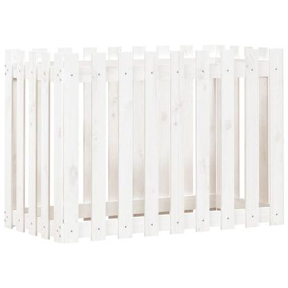 Plantenbak Verhoogd Hekontwerp 100X50X70 Cm Grenenhout Wit