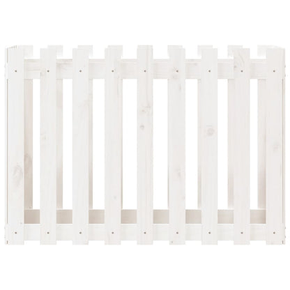 Plantenbak Verhoogd Hekontwerp 100X50X70 Cm Grenenhout Wit