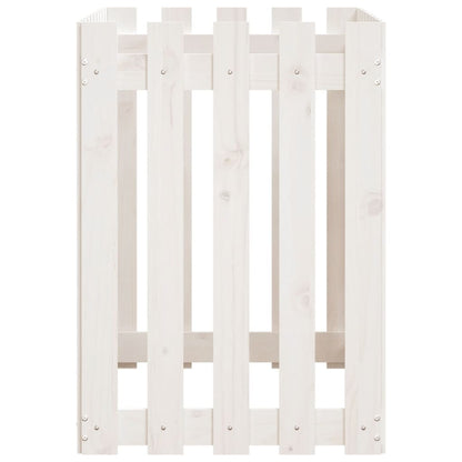 Plantenbak Verhoogd Hekontwerp 100X50X70 Cm Grenenhout Wit