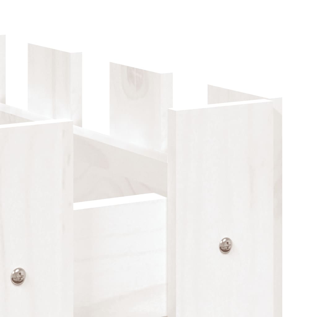 Plantenbak Verhoogd Hekontwerp 100X50X70 Cm Grenenhout Wit