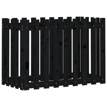 Plantenbak Verhoogd Hekontwerp 100X50X70 Cm Grenenhout Zwart