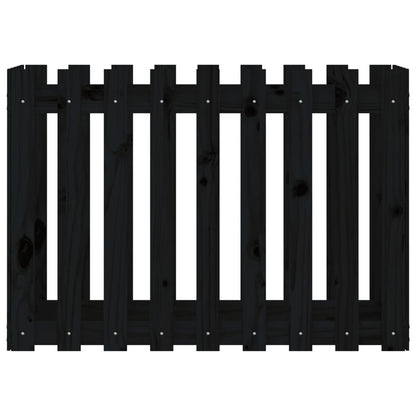 Plantenbak Verhoogd Hekontwerp 100X50X70 Cm Grenenhout Zwart