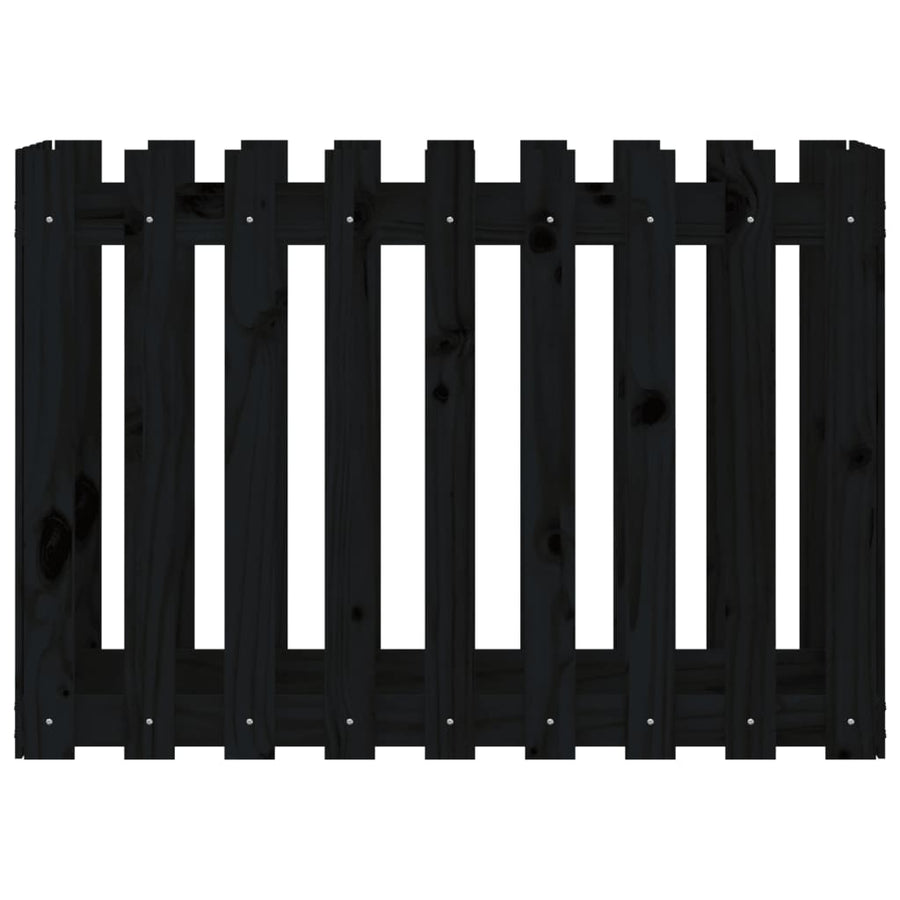 Plantenbak Verhoogd Hekontwerp 100X50X70 Cm Grenenhout Zwart