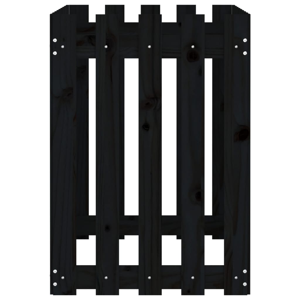 Plantenbak Verhoogd Hekontwerp 100X50X70 Cm Grenenhout Zwart