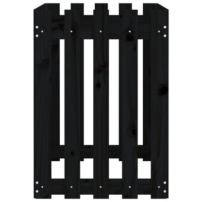 Plantenbak Verhoogd Hekontwerp 100X50X70 Cm Grenenhout Zwart