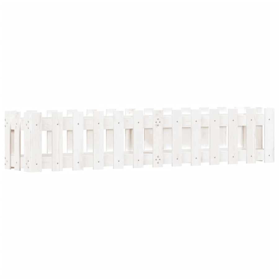 Plantenbak Verhoogd Hekontwerp 150X30X30 Cm Grenenhout Wit
