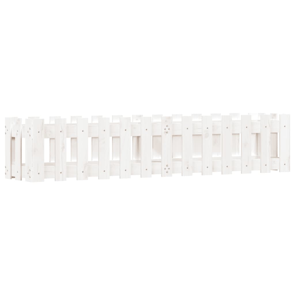 Plantenbak Verhoogd Hekontwerp 150X30X30 Cm Grenenhout Wit
