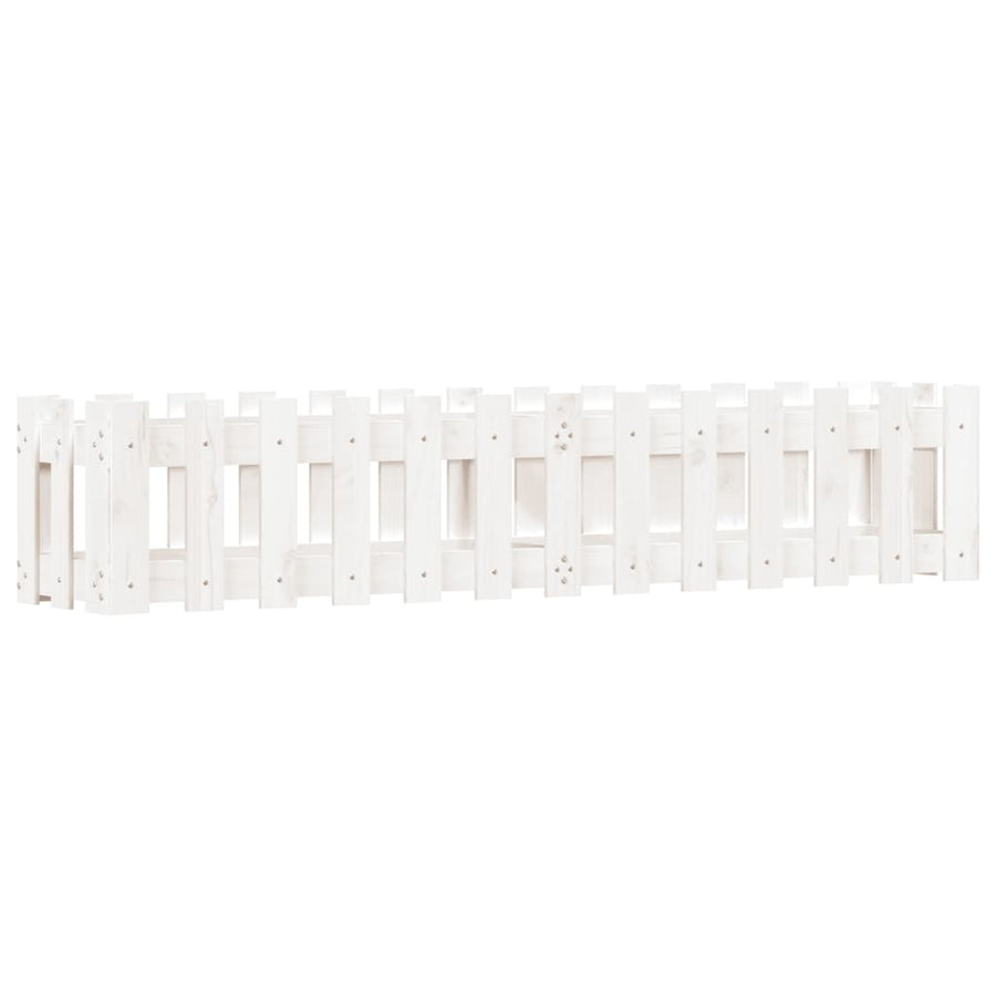 Plantenbak Verhoogd Hekontwerp 150X30X30 Cm Grenenhout Wit