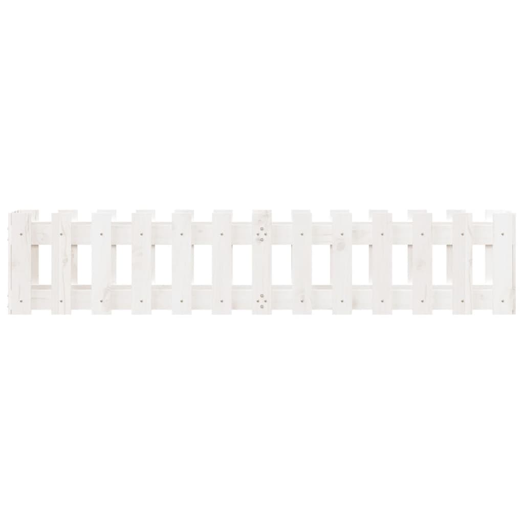 Plantenbak Verhoogd Hekontwerp 150X30X30 Cm Grenenhout Wit