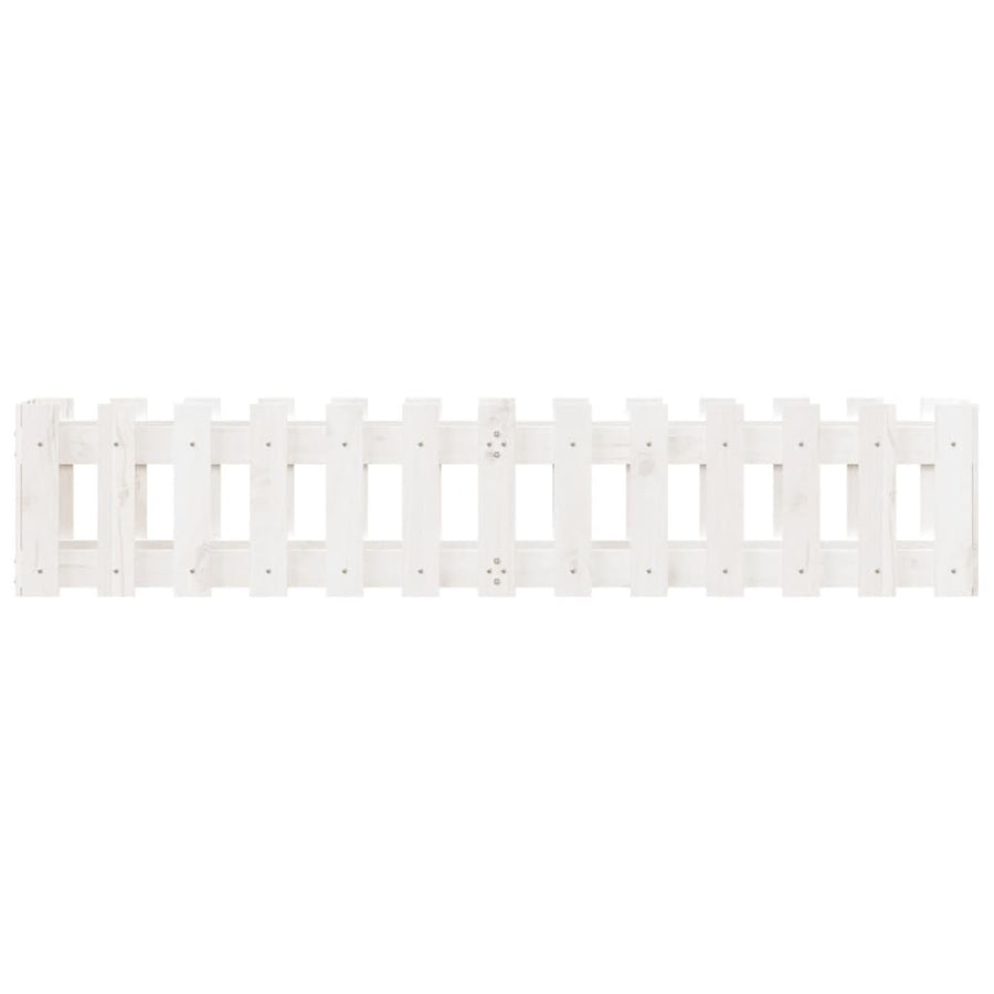 Plantenbak Verhoogd Hekontwerp 150X30X30 Cm Grenenhout Wit