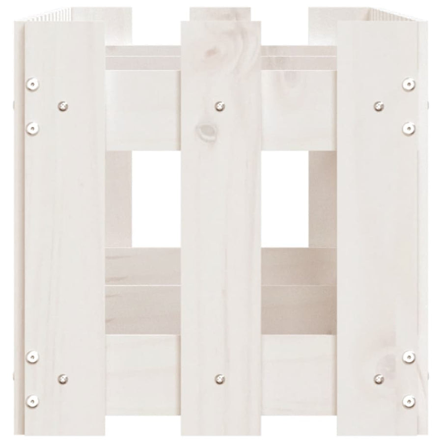 Plantenbak Verhoogd Hekontwerp 150X30X30 Cm Grenenhout Wit