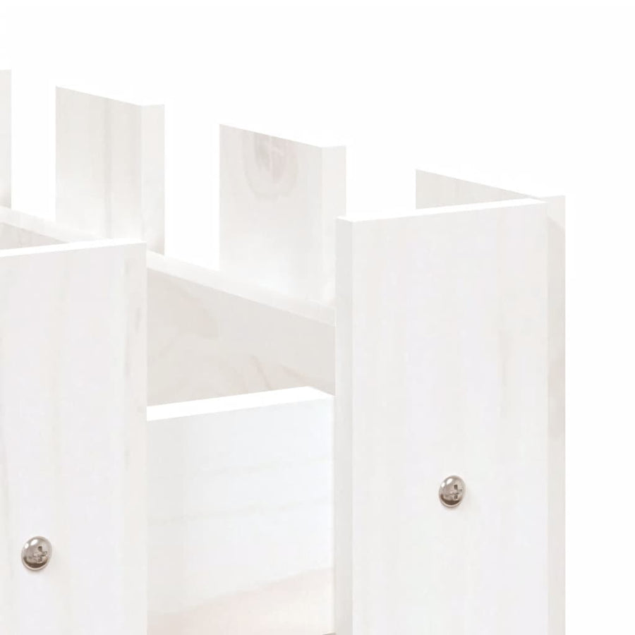 Plantenbak Verhoogd Hekontwerp 150X30X30 Cm Grenenhout Wit