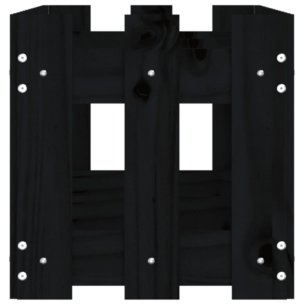 Plantenbak Verhoogd Hekontwerp 150X30X30 Cm Grenenhout Zwart