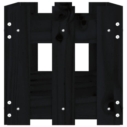 Plantenbak Verhoogd Hekontwerp 150X30X30 Cm Grenenhout Zwart