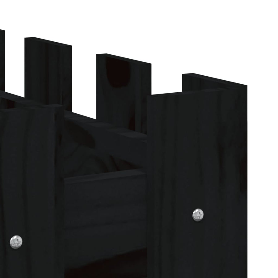 Plantenbak Verhoogd Hekontwerp 150X30X30 Cm Grenenhout Zwart