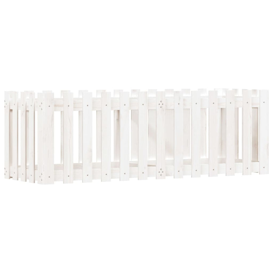 Plantenbak Verhoogd Hekontwerp 150X50X50 Cm Grenenhout Wit
