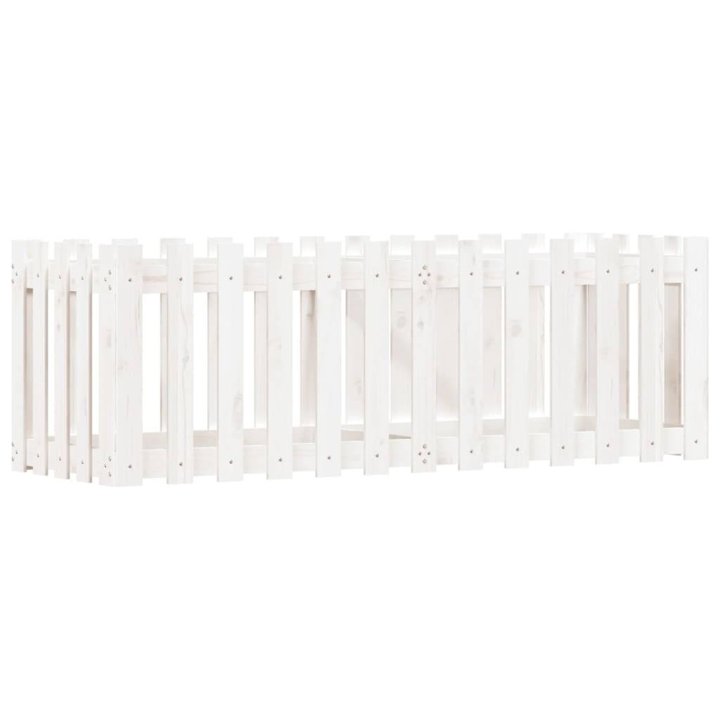 Plantenbak Verhoogd Hekontwerp 150X50X50 Cm Grenenhout Wit
