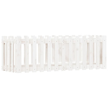 Plantenbak Verhoogd Hekontwerp 150X50X50 Cm Grenenhout Wit