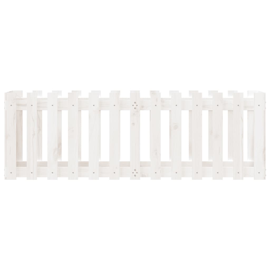 Plantenbak Verhoogd Hekontwerp 150X50X50 Cm Grenenhout Wit