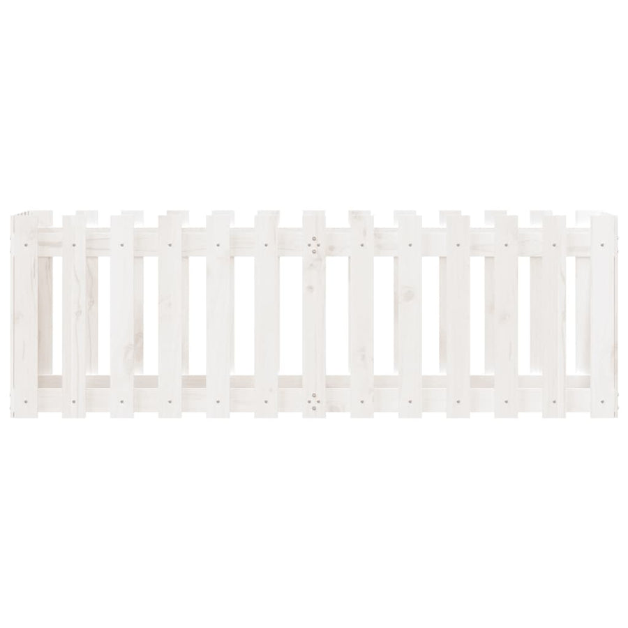 Plantenbak Verhoogd Hekontwerp 150X50X50 Cm Grenenhout Wit