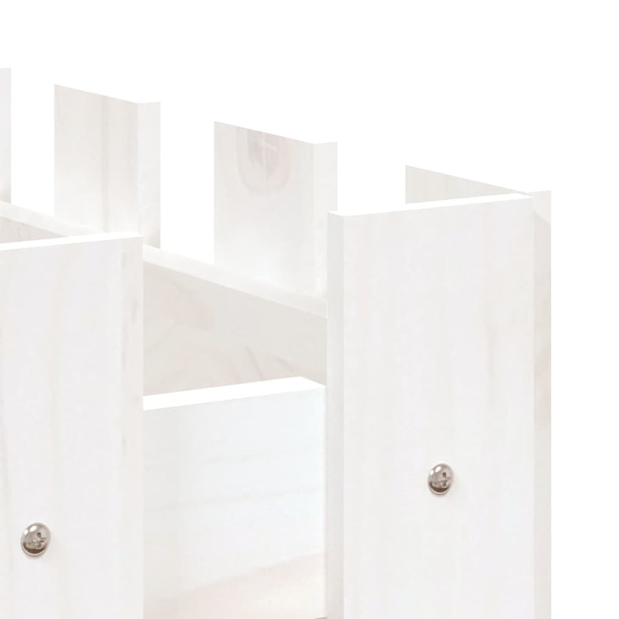 Plantenbak Verhoogd Hekontwerp 150X50X50 Cm Grenenhout Wit
