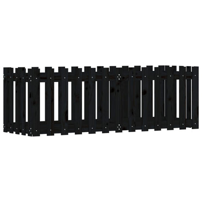 Plantenbak Verhoogd Hekontwerp 150X50X50 Cm Grenenhout Zwart