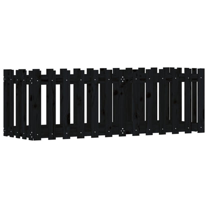 Plantenbak Verhoogd Hekontwerp 150X50X50 Cm Grenenhout Zwart